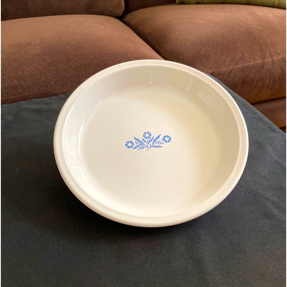 VINTAGE CORNING WARE 🥧 P-309 🥧 BLUE CORNFLOWER - 9 INCH PIE PLATE - Picture 1 of 8